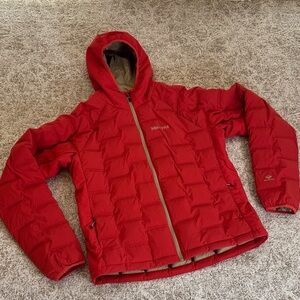 Marmot Rust Hooded Puffer Jacket